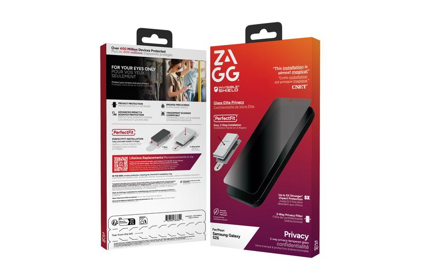 Zagg Mobilcover - Samsung Galaxy S26 - Hærdet glas, Aluminosilikat