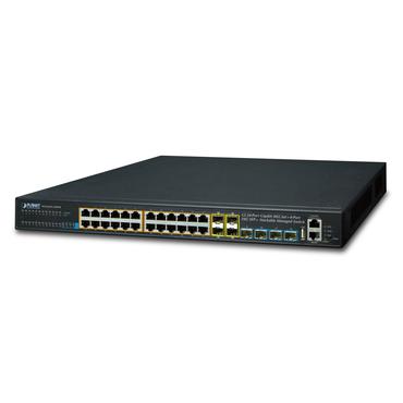 PLANET SGS-6341-24P4X netværksswitch Administreret L3 Gigabit Ethernet (10/100/1000) Strøm over Ethernet (PoE) 1U Sort