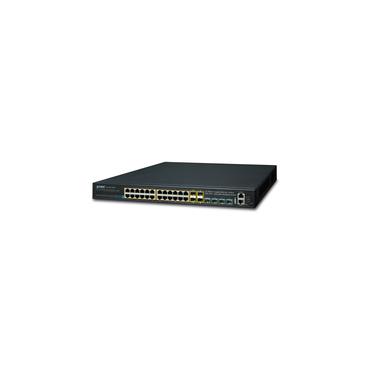 PLANET SGS-6341-24P4X netværksswitch Administreret L3 Gigabit Ethernet (10/100/1000) Strøm over Ethernet (PoE) 1U Sort