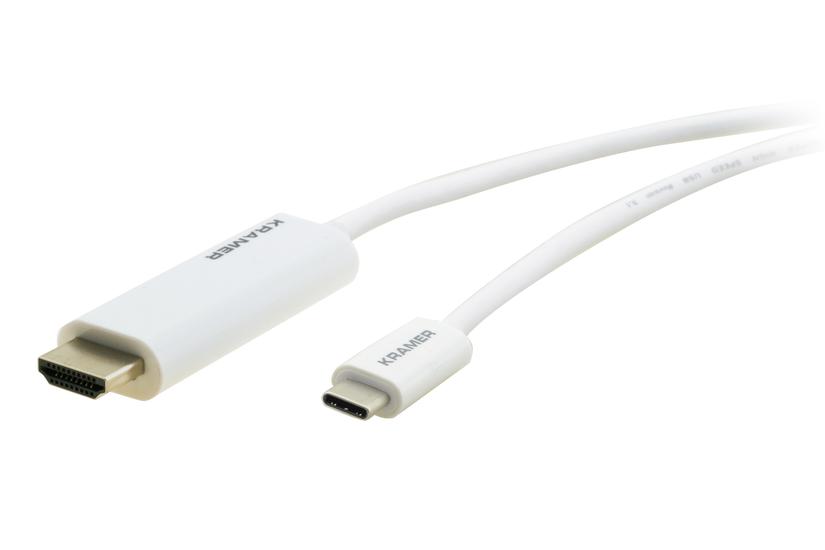 Kramer Electronics C-USBC/HM15 videokabel adapter 4,6 m HDMI Type A (Standard) Hvid