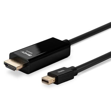 Lindy 36928 videokabel adapter 3 m Mini DisplayPort HDMI Type A (Standard) Sort
