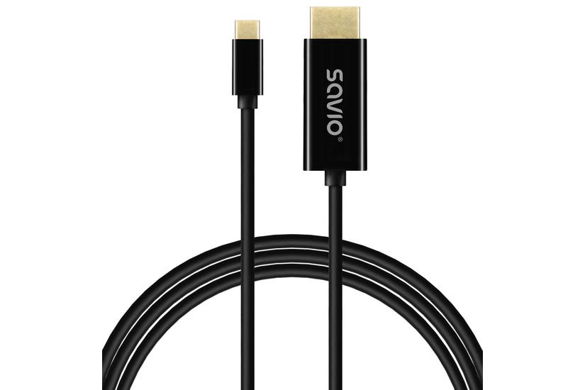 Savio Cl-190 USB-kabel 1 m USB C Sort
