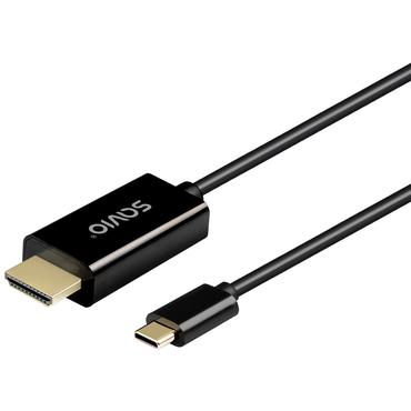 Savio Cl-190 USB-kabel 1 m USB C Sort