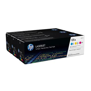 HP 131A - 3-pack - gul, cyan, magenta - original - LaserJet - tonerkassett (U0SL1AM)