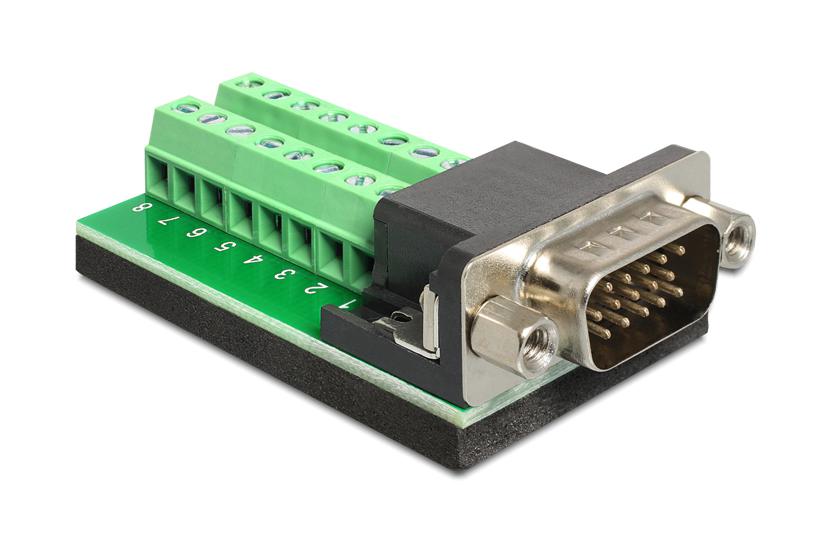 DeLOCK 65424 kabel k&oslash;nsskifter VGA 16p Sort, Gr&oslash;n, S&oslash;lv