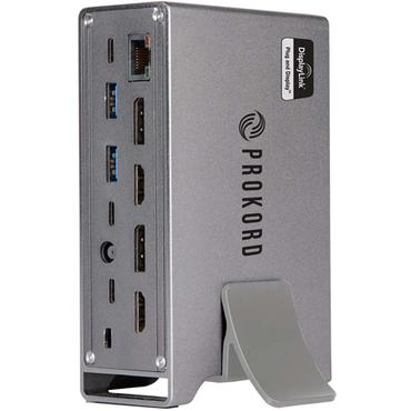 Prokord P-DOCK02-DL dockingstation Ledningsf&oslash;rt USB 3.2 Gen 2 (3.1 Gen 2) Type-C S&oslash;lv