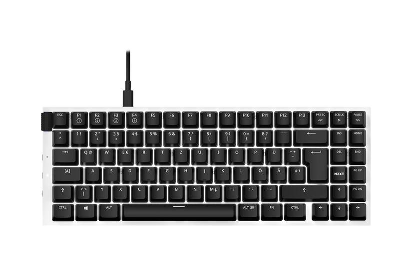 NZXT Function MiniTKL - tastatur - QWERTZ - tysk - hvidmatteret