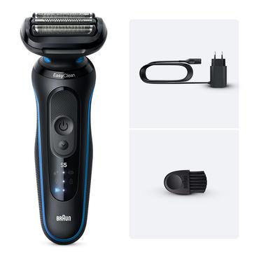 Braun 52-B1000s Series 5 Shaver, Black/Blue