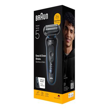 Braun 52-B1000s Series 5 Shaver, Black/Blue