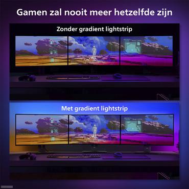 Philips Hue Play - ljusslinga - LED - 20 W - flerf&auml;rgat/vitt ljus - svart