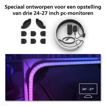 Philips Hue Play - ljusslinga - LED - 20 W - flerf&auml;rgat/vitt ljus - svart