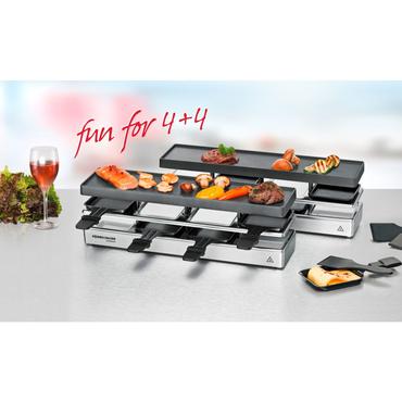 Rommelsbacher RC 1600 raclette grill 8 person(er) 795 W Sort, S&oslash;lv