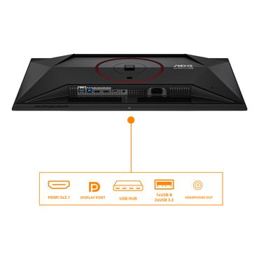 AOC G4 Q27G4SDR computersk&aelig;rm 67,3 cm (26.5") 2560 x 1440 pixel Quad HD QD-OLED Sort, R&oslash;d