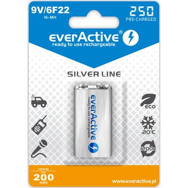 Everactive EVHRL22-250 husholdningsbatteri Genopladeligt batteri 9V Nikkel-Metalhydrid (NiMH)