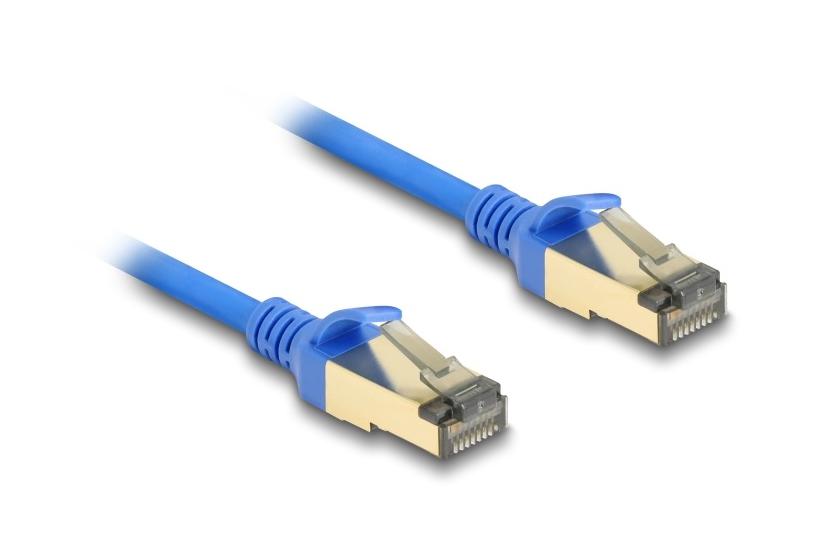 RJ45 Network Cable Cat.8.1 F/FTP Slim 0.5 m blue