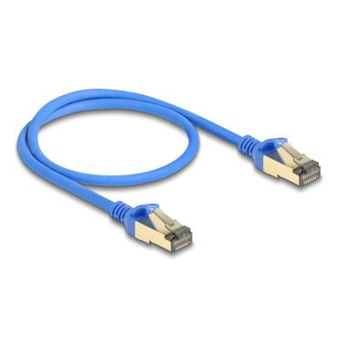 RJ45 Network Cable Cat.8.1 F/FTP Slim 0.5 m blue
