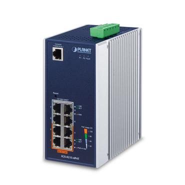 PLANET IGS-4215-4P4T netværksswitch Administreret L2/L4 Gigabit Ethernet (10/100/1000) Strøm over Ethernet (PoE) Blå, Hvid