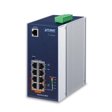 PLANET IGS-4215-4P4T netværksswitch Administreret L2/L4 Gigabit Ethernet (10/100/1000) Strøm over Ethernet (PoE) Blå, Hvid