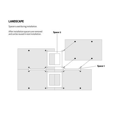 Multibrackets M Spacer Kit monteringskomponent - för platt panel - silver