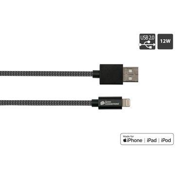 Good Connections USB2.0 Kabel A-Lightning MFI  schw. 0,5m