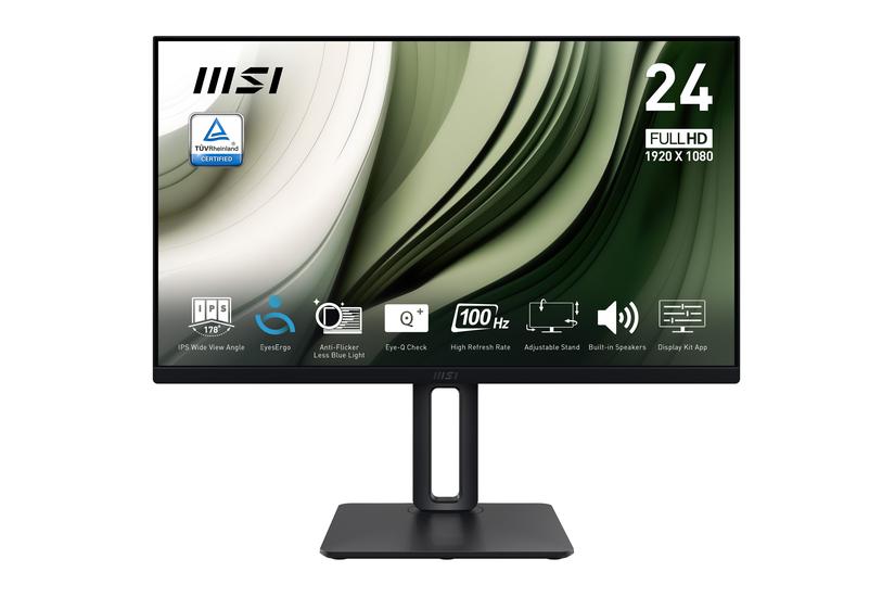 MSI PRO MP245PG LED-Monitor 60 cm (23.8 Zoll), schwarz, FullHD, IPS, Adaptive-Sync, 100Hz Panel (9S6-3PC19M-003)