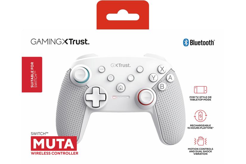 Trust GXT 1246W MUTA Hvid Bluetooth Gamepad Nintendo Switch, Nintendo Switch Lite