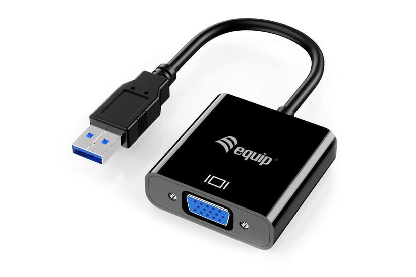 Equip 133384 USB grafisk adapter 1920 x 1080 pixel Sort