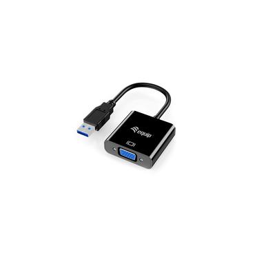 Equip 133384 USB grafisk adapter 1920 x 1080 pixel Sort