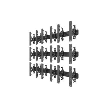 Multibrackets PRO Series M Wallmount Pro MBW3x3U Push In Pop Out konsol - för 9 LCD-displayer - svart