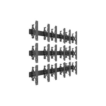 Multibrackets PRO Series M Wallmount Pro MBW3x3U Push In Pop Out konsol - för 9 LCD-displayer - svart