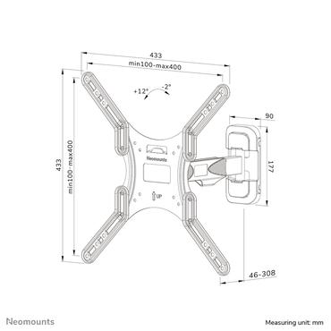 Neomounts WL40-540BL14 monteringss&aelig;t - for LCD display