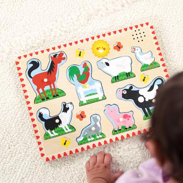 Melissa & Doug MPZ WPZ Farm Anml Sound Pzl8Pc GML Form puslespil 8 stk Dyr