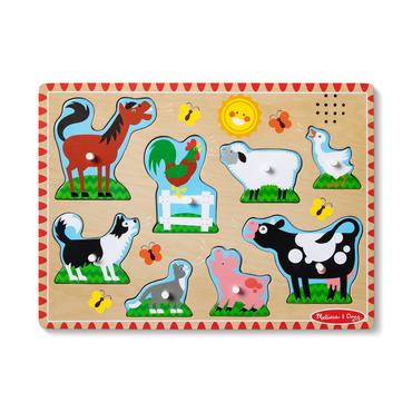 Melissa & Doug MPZ WPZ Farm Anml Sound Pzl8Pc GML Form puslespil 8 stk Dyr