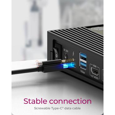 ICY BOX IB-DK2246AC - dockingstation - USB-C / USB-A - 2 x HDMI, 2 x DP - 1GbE