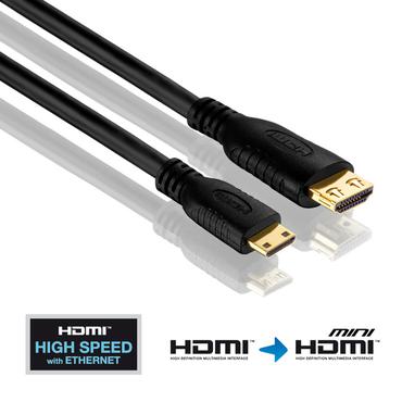 PureLink HDMI-mini HDMI M-M 3m HDMI-kabel HDMI Type A (Standard) HDMI Type C (Mini) Sort