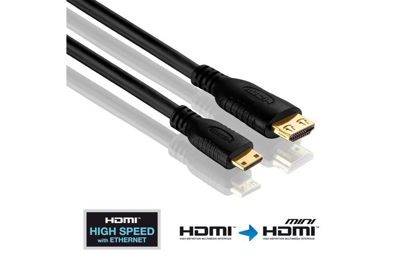 PureLink HDMI-mini HDMI M-M 3m HDMI-kabel HDMI Type A (Standard) HDMI Type C (Mini) Sort