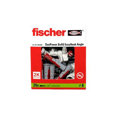 Fischer 564169 skrueanker og vægudtag 25 stk Skruekrog og vægstiksæt