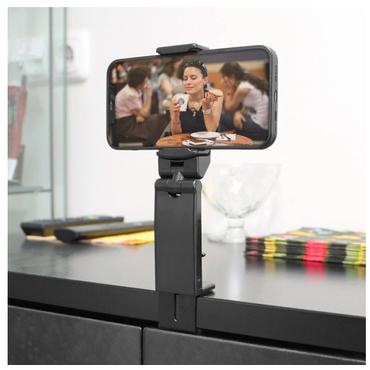 DELTACO - stativ / monteringsfäste för mobiltelefon - portabel, med klämma, universell