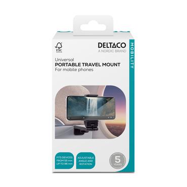 DELTACO - stativ / monteringsfäste för mobiltelefon - portabel, med klämma, universell