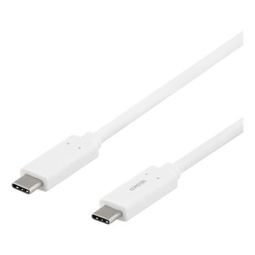 DELTACO - USB typ C-kabel - 24 pin USB-C till 24 pin USB-C - 1 m
