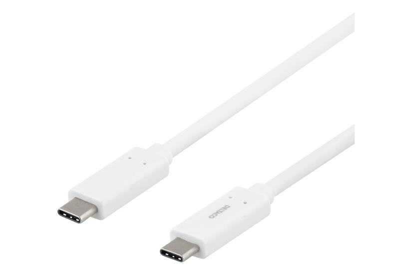 DELTACO - USB typ C-kabel - 24 pin USB-C till 24 pin USB-C - 1 m