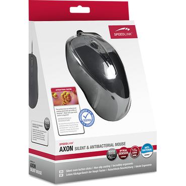 SPEEDLINK AXON Silent & Antibacterial - mus - USB - sort