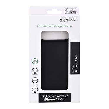 Essentials iPhone Air genbrugs TPU bagside cover, sort