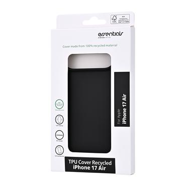Essentials iPhone Air genbrugs TPU bagside cover, sort