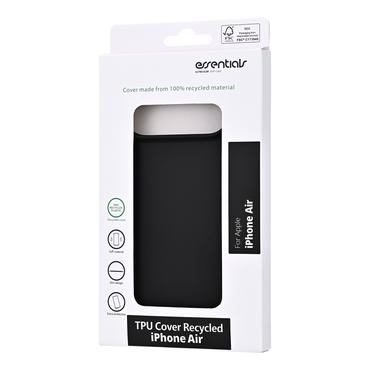 Essentials iPhone Air genbrugs TPU bagside cover, sort