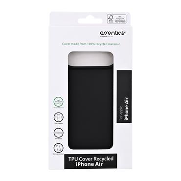 Essentials iPhone Air genbrugs TPU bagside cover, sort