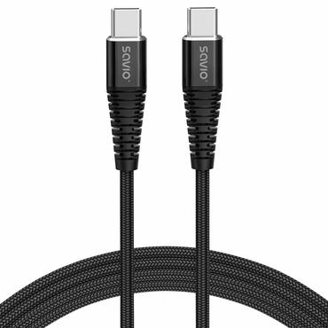 SAVIO - USB Type-C kabel - 24 pin USB-C til 24 pin USB-C - 2 m