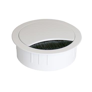 Axessline Cable Grommet - Medium, &Oslash; 60 mm, with brush, white