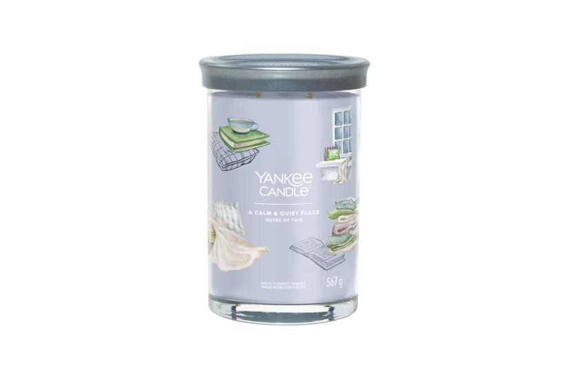 Yankee Candle A Calm & Quiet Place vokslys Cylinder Floral Gr&aring; 1 stk
