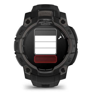 Garmin Instinct 3 AMOLED - fiberf&ouml;rst&auml;rkta polymerer - Ja smart klocka med band - 4 GB - svart